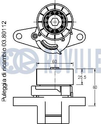 Ruville 541377 - Натяжитель, поликлиновый ремень unicars.by