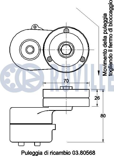 Ruville 541240 - Натяжитель, поликлиновый ремень unicars.by