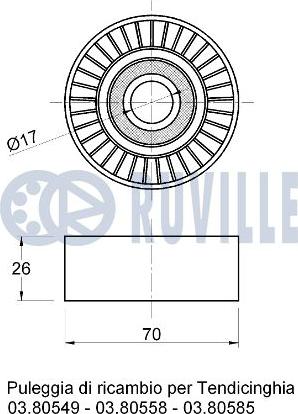 Ruville 541256 - Ролик, поликлиновый ремень unicars.by