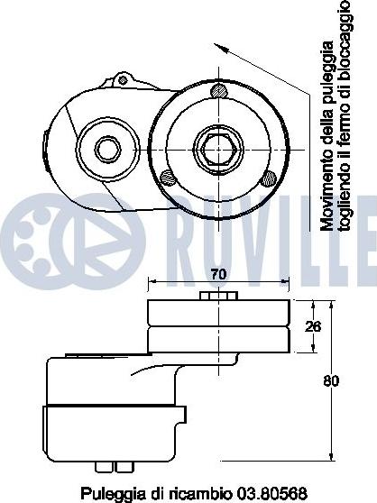 Ruville 541239 - Натяжитель, поликлиновый ремень unicars.by