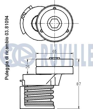 Ruville 541792 - Натяжитель, поликлиновый ремень unicars.by