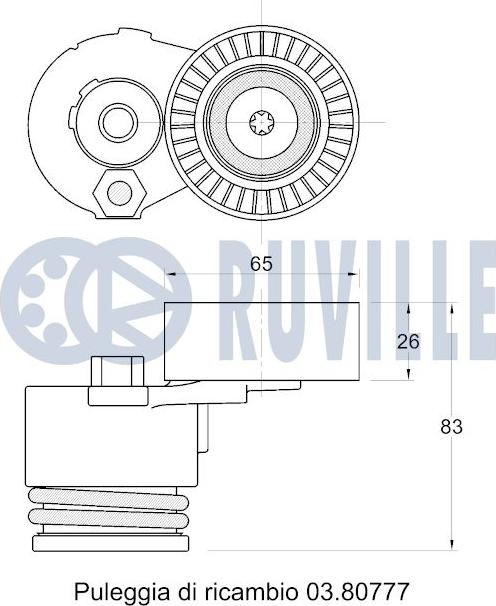 Ruville 541760 - Натяжитель, поликлиновый ремень unicars.by