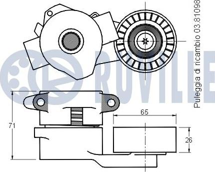 Ruville 541783 - Натяжитель, поликлиновый ремень unicars.by