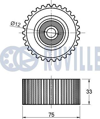 Ruville 541724 - Натяжной ролик, зубчатый ремень ГРМ unicars.by