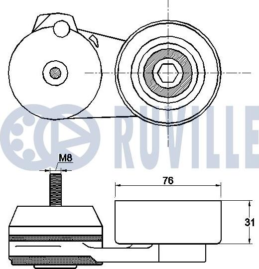 Ruville 542448 - Натяжитель, поликлиновый ремень unicars.by