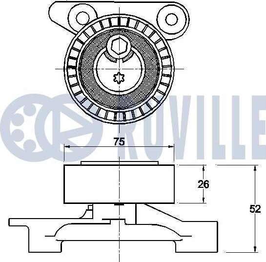 Ruville 542459 - Натяжитель, поликлиновый ремень unicars.by