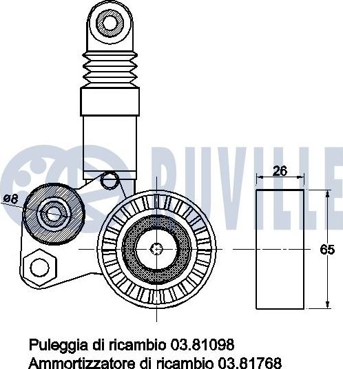 Ruville 542468 - Натяжитель, поликлиновый ремень unicars.by