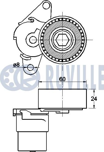 Ruville 542462 - Натяжитель, поликлиновый ремень unicars.by