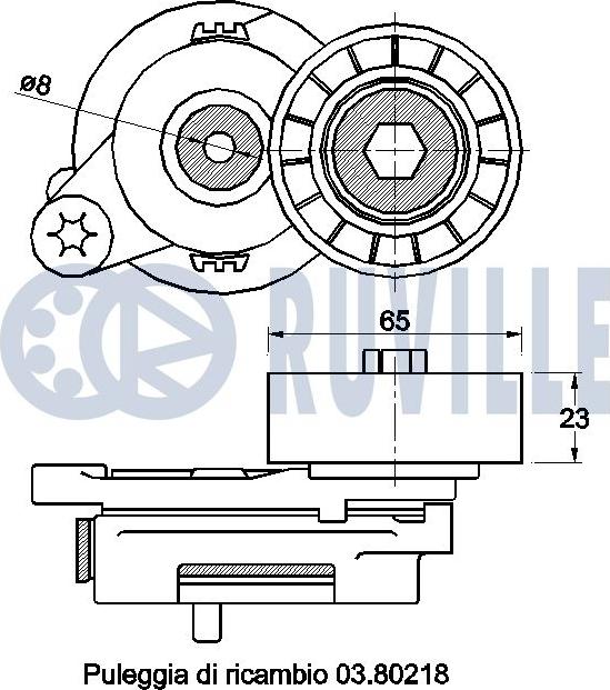 Ruville 542467 - Натяжитель, поликлиновый ремень unicars.by