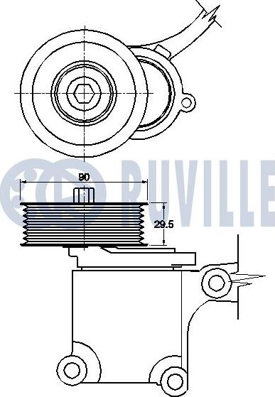 Ruville 542401 - Натяжитель, поликлиновый ремень unicars.by