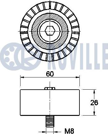 Ruville 542402 - Ролик, поликлиновый ремень unicars.by