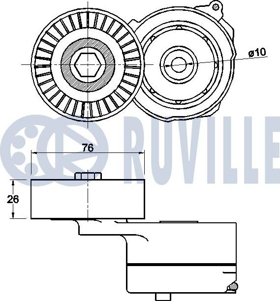 Ruville 542425 - Натяжитель, поликлиновый ремень unicars.by