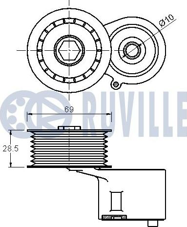 Ruville 542420 - Натяжитель, поликлиновый ремень unicars.by