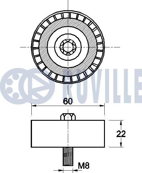 Ruville 542479 - Ролик, поликлиновый ремень unicars.by