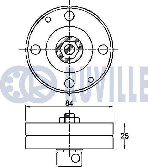 Ruville 542595 - Ролик, поликлиновый ремень unicars.by