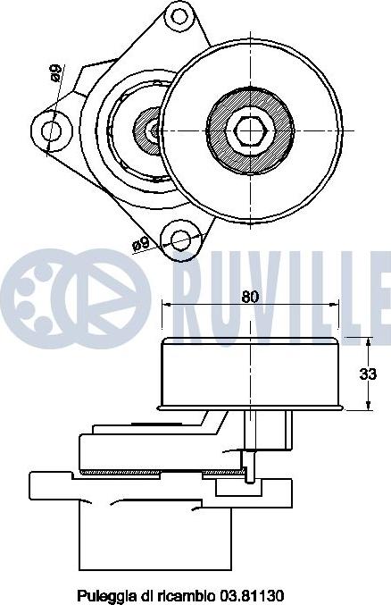 Ruville 542559 - Натяжитель, поликлиновый ремень unicars.by