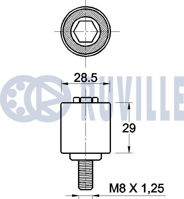 Ruville 542613 - Направляющий ролик, зубчатый ремень ГРМ unicars.by