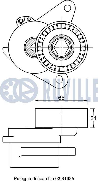 Ruville 542686 - Натяжитель, поликлиновый ремень unicars.by