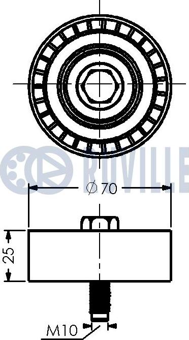 Ruville 542047 - Ролик, поликлиновый ремень unicars.by