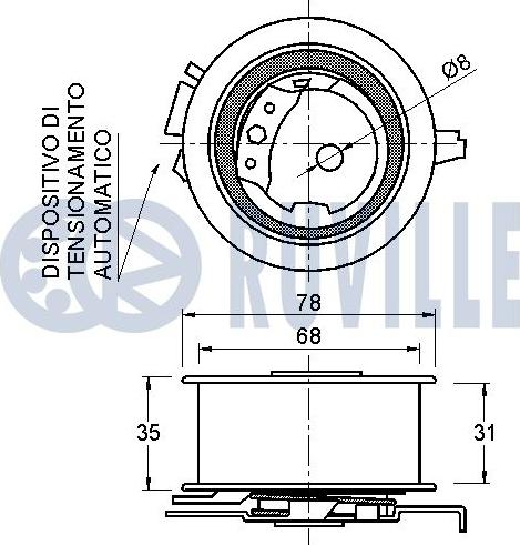 Ruville 542024 - Натяжной ролик, зубчатый ремень ГРМ unicars.by