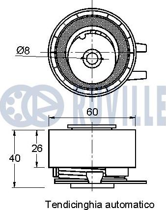 Ruville 542147 - Натяжной ролик, зубчатый ремень ГРМ unicars.by