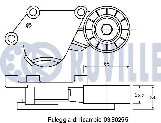 Ruville 542109 - Ролик, поликлиновый ремень unicars.by