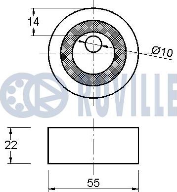 Ruville 542119 - Натяжной ролик, зубчатый ремень ГРМ unicars.by