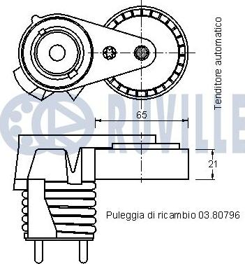 Ruville 542131 - Натяжитель, поликлиновый ремень unicars.by