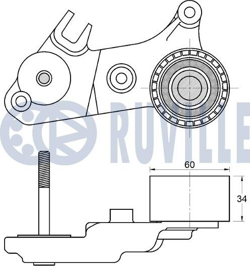 Ruville 542823 - Направляющий ролик, зубчатый ремень ГРМ unicars.by