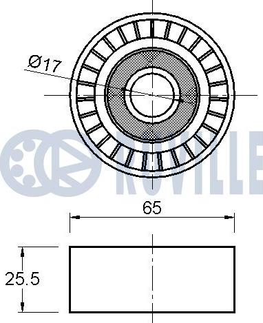 Ruville 542305 - Ролик, поликлиновый ремень unicars.by