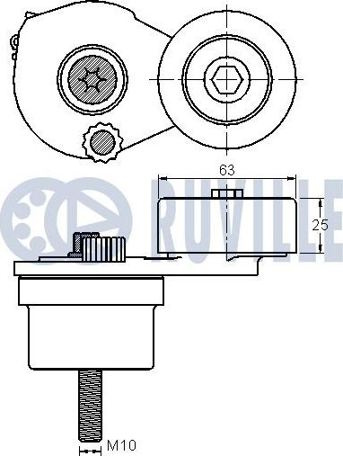 Ruville 542246 - Натяжитель, поликлиновый ремень unicars.by