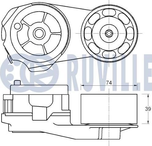 Ruville 542704 - Натяжитель, поликлиновый ремень unicars.by