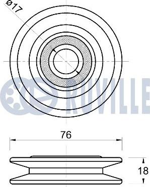Ruville 542705 - Ролик, поликлиновый ремень unicars.by