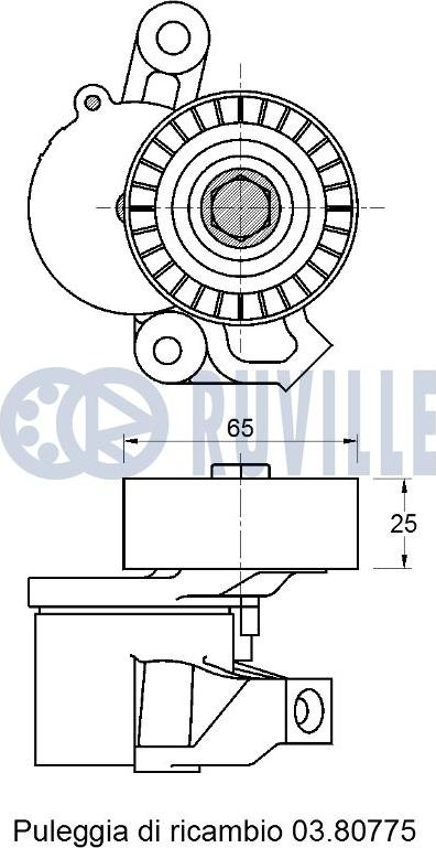 Ruville 542787 - Ролик, поликлиновый ремень unicars.by