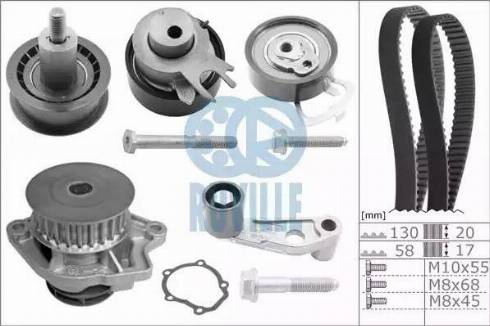 Ruville 55456701 - Водяной насос + комплект зубчатого ремня ГРМ unicars.by