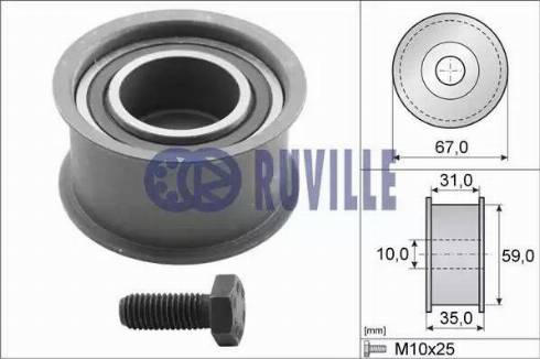 Ruville 55453 - Направляющий ролик, зубчатый ремень ГРМ unicars.by