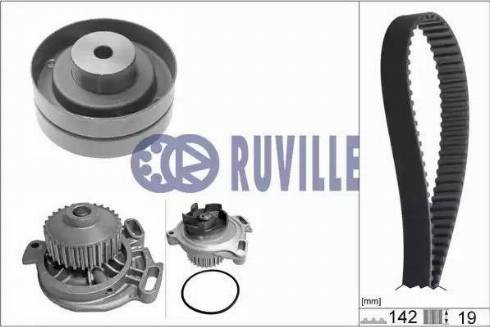 Ruville 55403701 - Водяной насос + комплект зубчатого ремня ГРМ unicars.by