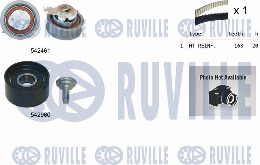 Ruville 550509 - Комплект зубчатого ремня ГРМ unicars.by