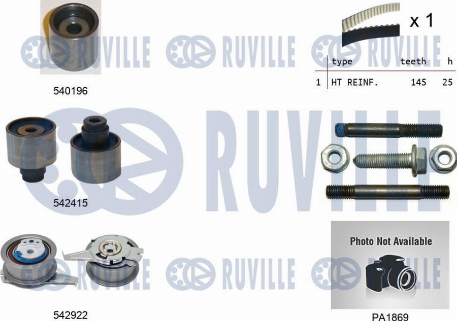 Ruville 5505063 - Водяной насос + комплект зубчатого ремня ГРМ unicars.by