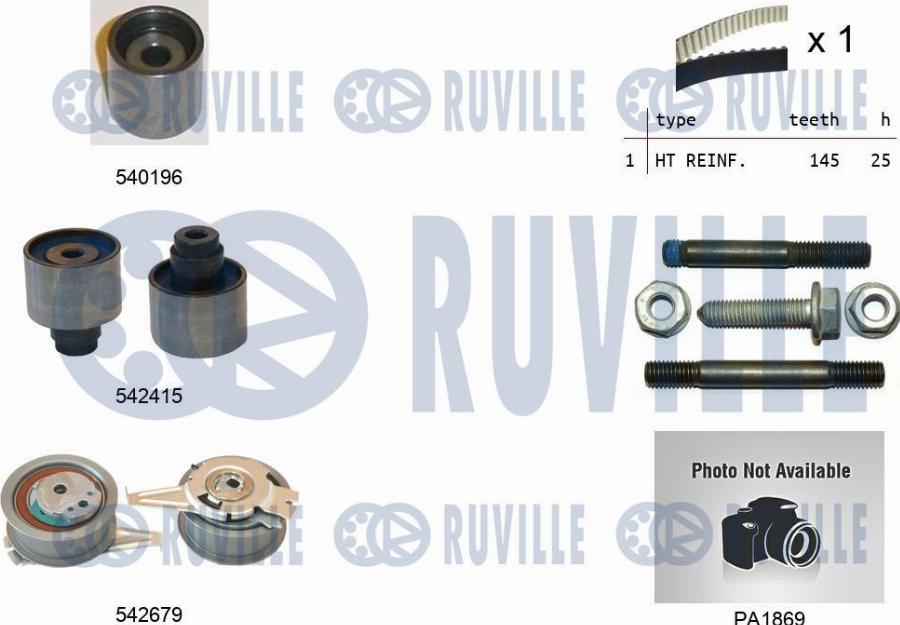 Ruville 5503763 - Водяной насос + комплект зубчатого ремня ГРМ unicars.by