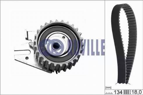 Ruville 5583170 - Комплект зубчатого ремня ГРМ unicars.by