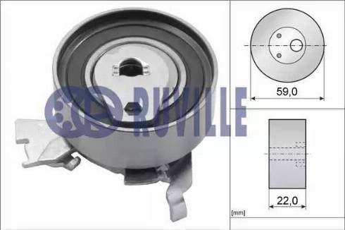 Ruville 55315 - Натяжной ролик, зубчатый ремень ГРМ unicars.by