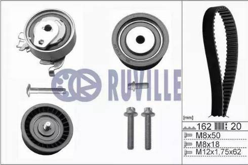 Ruville 5532773 - Комплект зубчатого ремня ГРМ unicars.by