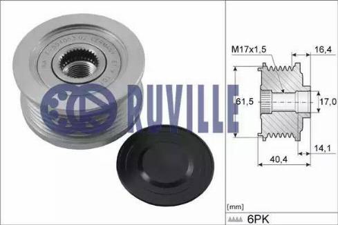 Ruville 55376 - Шкив генератора, муфта unicars.by