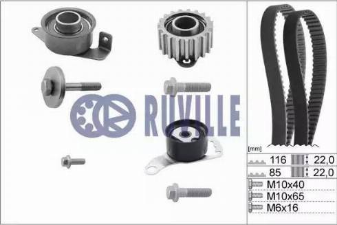 Ruville 5521471 - Комплект зубчатого ремня ГРМ unicars.by