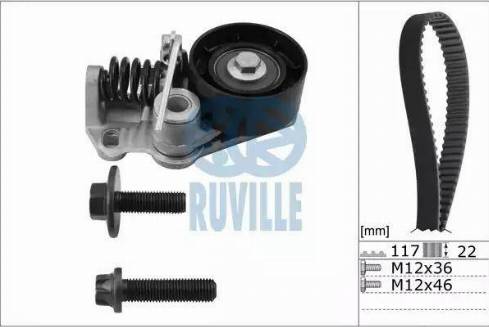 Ruville 5528570 - Комплект зубчатого ремня ГРМ unicars.by