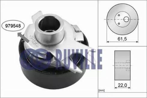 Ruville 55719 - Натяжной ролик, зубчатый ремень ГРМ unicars.by