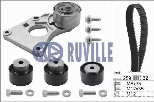 Ruville 5664370 - Комплект зубчатого ремня ГРМ unicars.by