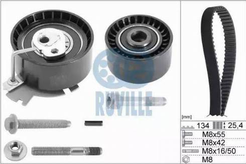 Ruville 5663870 - Комплект зубчатого ремня ГРМ unicars.by