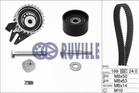 Ruville 5603671 - Комплект зубчатого ремня ГРМ unicars.by